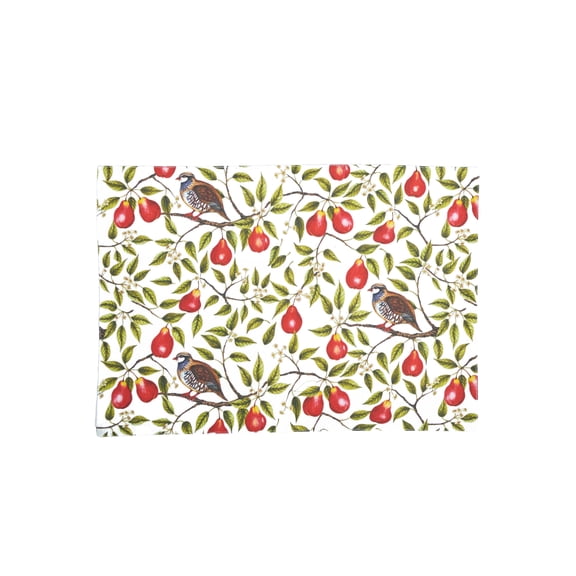 Partridge In A Pear Tree Printed Placemats Set of 6, 14" x 20"