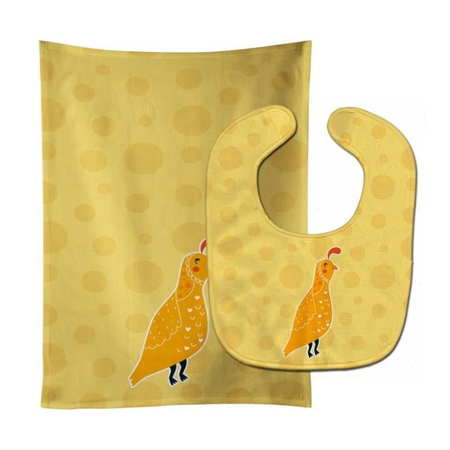 Partridge in Polkadots Baby Bib & Burp Cloth