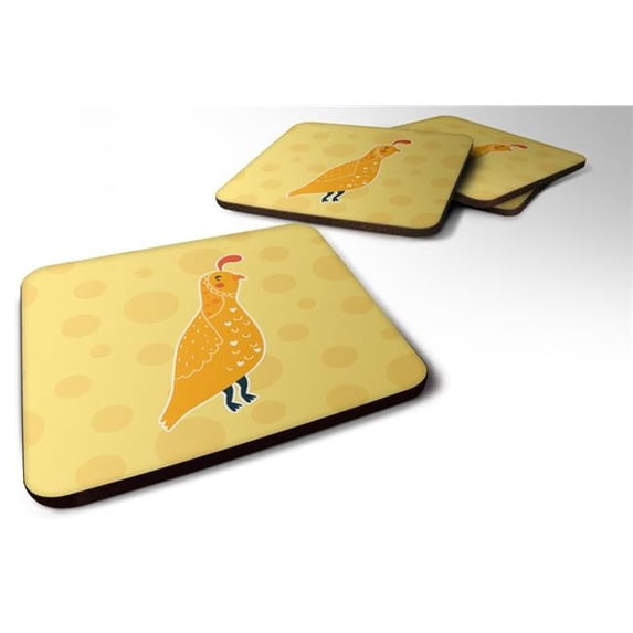 Partridge in Polkadots Foam Coasters - Set of 4