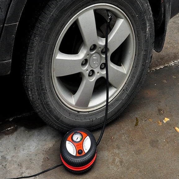 WJY Portable 12V Car Tire Inflator Lightweight High Efficiency Air Compressor - Red