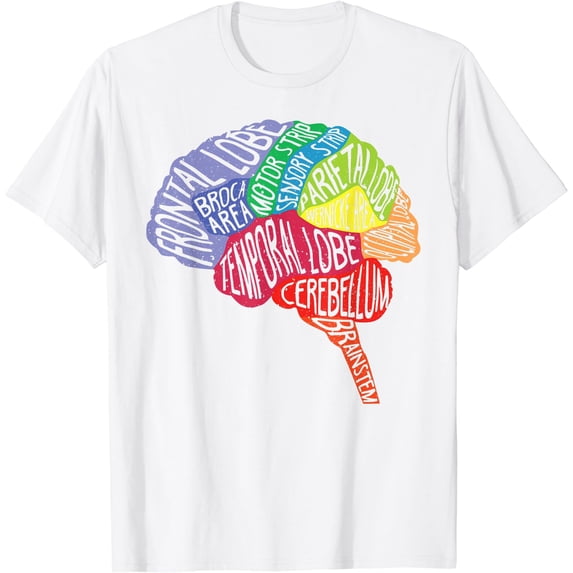 Parts Area Brain Neurologist Neurology Brain Map Surgeon T-Shirt