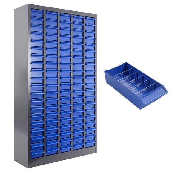 Parts Cabinet with 100 Drawers, Tool Storage Cabinet with ABS Material Drawer, Bolt and Nut Tool Storage Cabinet Heavy Duty, Teacher Toolbox for Home DIY Tool Storage