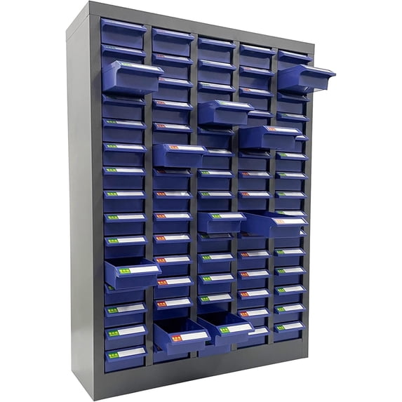 Parts Cabinet Screw Hardware Spare Parts Storage Organizer with 75 Small Drawers 7.8 * 3.9 * 1.9 inch for Bolts Nuts Legos Samples Metals Documents Garages Factories Offices