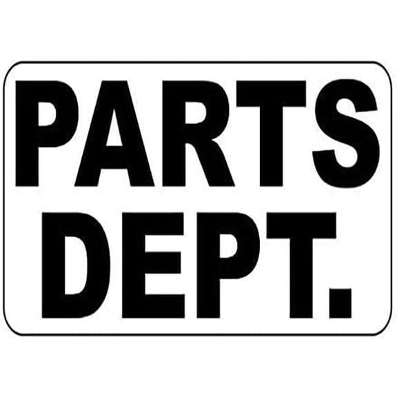 Parts Dept Retro Vintage Metal Decor Sign 8X12 Inch for Factory Workshop Auto Repair Shop Warehouse Mechanical Parts Storage Area Nostalgic Style Wall Art Decoration Board
