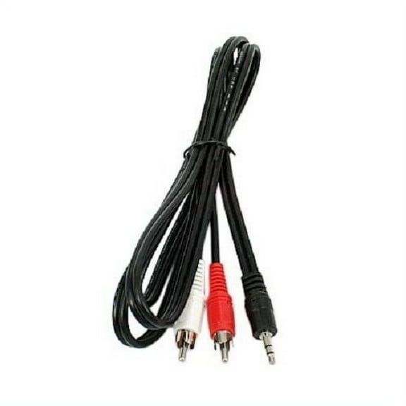 Parts Express 3.5mm Stereo Male To 2 RCA Male Cable 5 feet