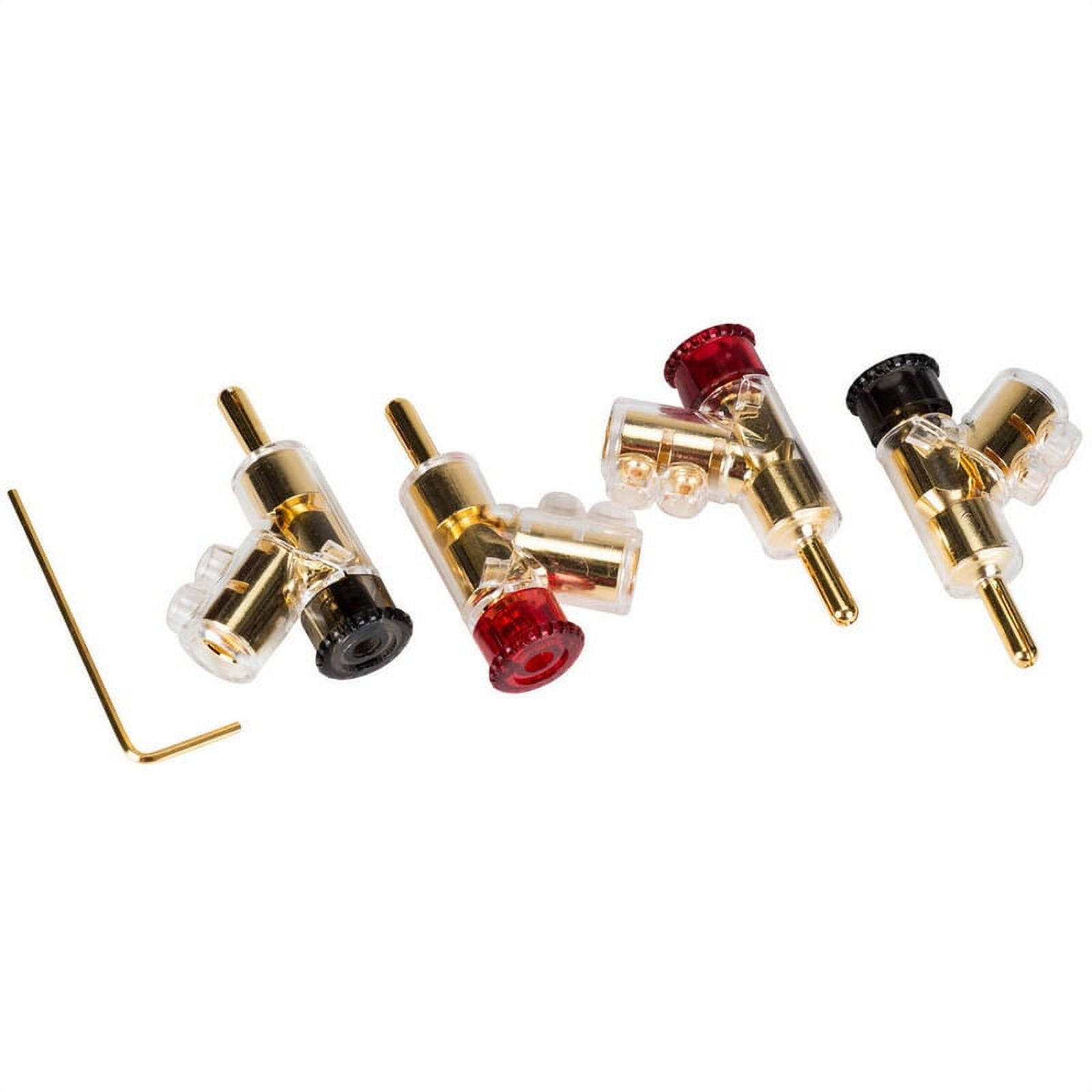 Parts Express Angled Locking Stacking Banana Plug with Dual Set Screws