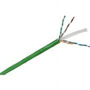 Parts Express CAT 6 23 AWG CMR 600 MHz U/UTP Solid Bare Copper Cable Green 1000 ft. Pull Box