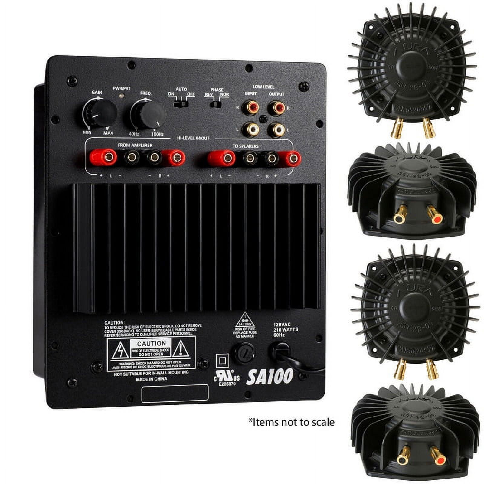 Parts Express Dayton Audio SA100 Amp With 4 Aura Pro Bass Shakers