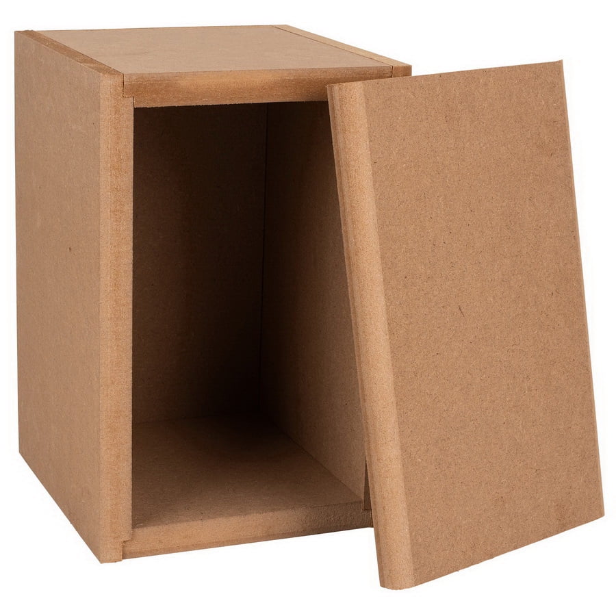 Compact Brown MDF Mini Bookshelf Cabinet