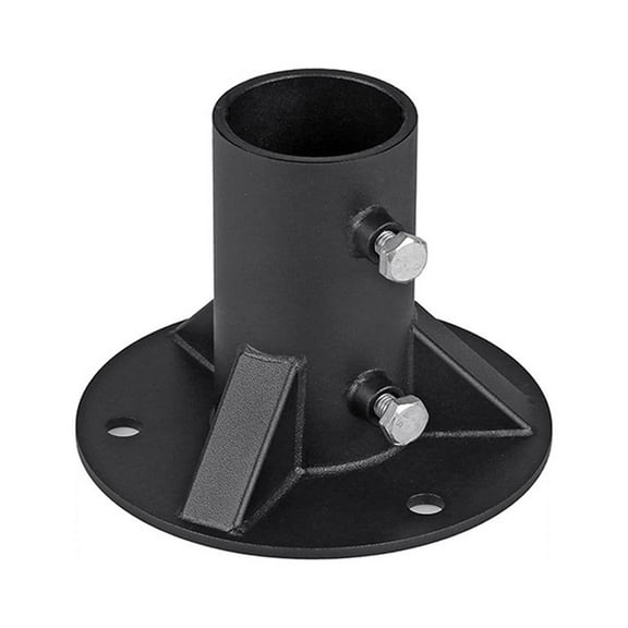 Parts Floor Flange Solid Accessories Fence Post Fittings Heavy Duty Metal Replacement 2 Base Fence Pole Chain Link