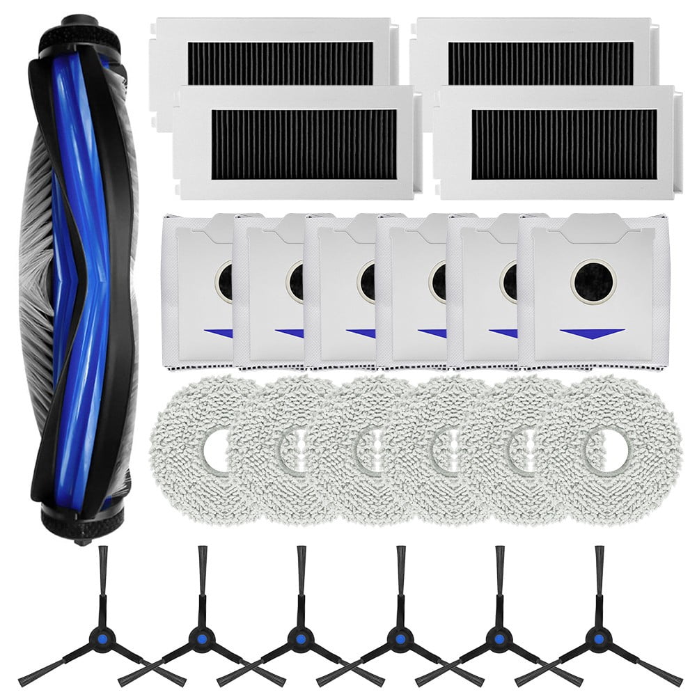 Robot Vacuum Accessories Kit - Main Brush, Side Brushes & Filters For SLAM Robot Vacuums