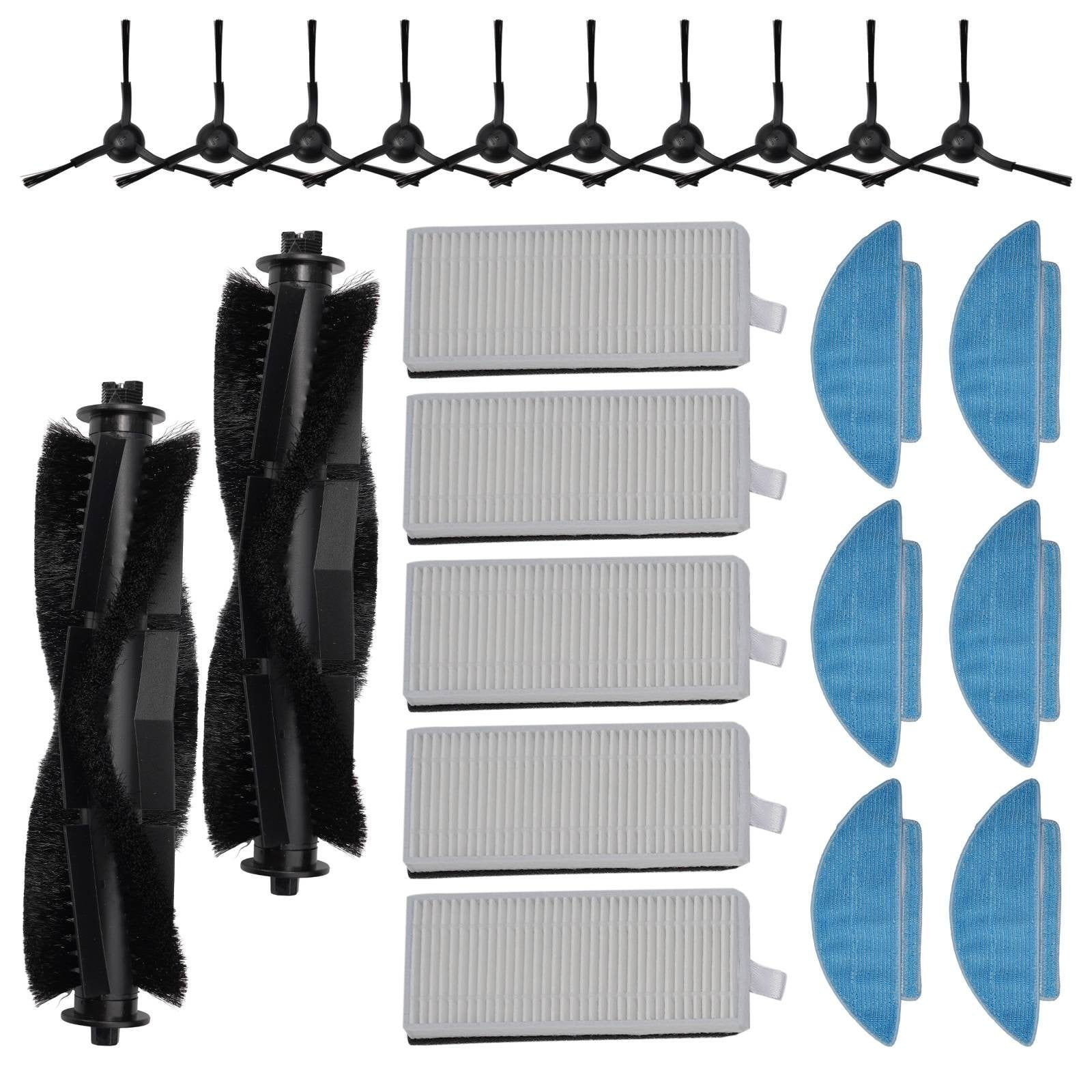 Parts Kit for Tikom L9000, Robot Vacuum Cleaner Main Brush Side Brush Filter Pad
