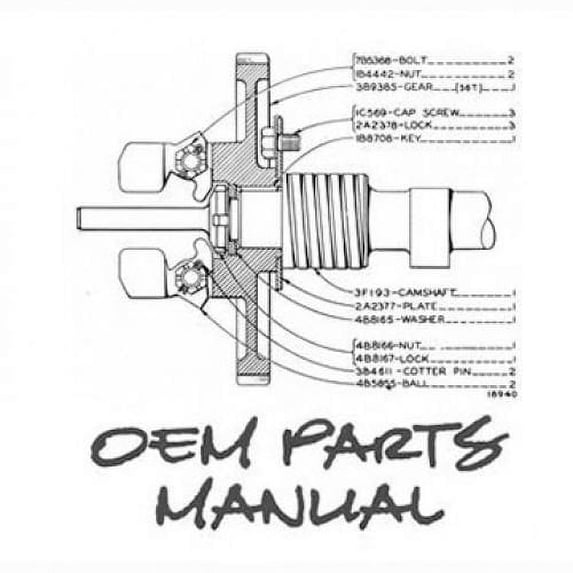 Parts Manual fits John Deere 1050 1050 PC1766