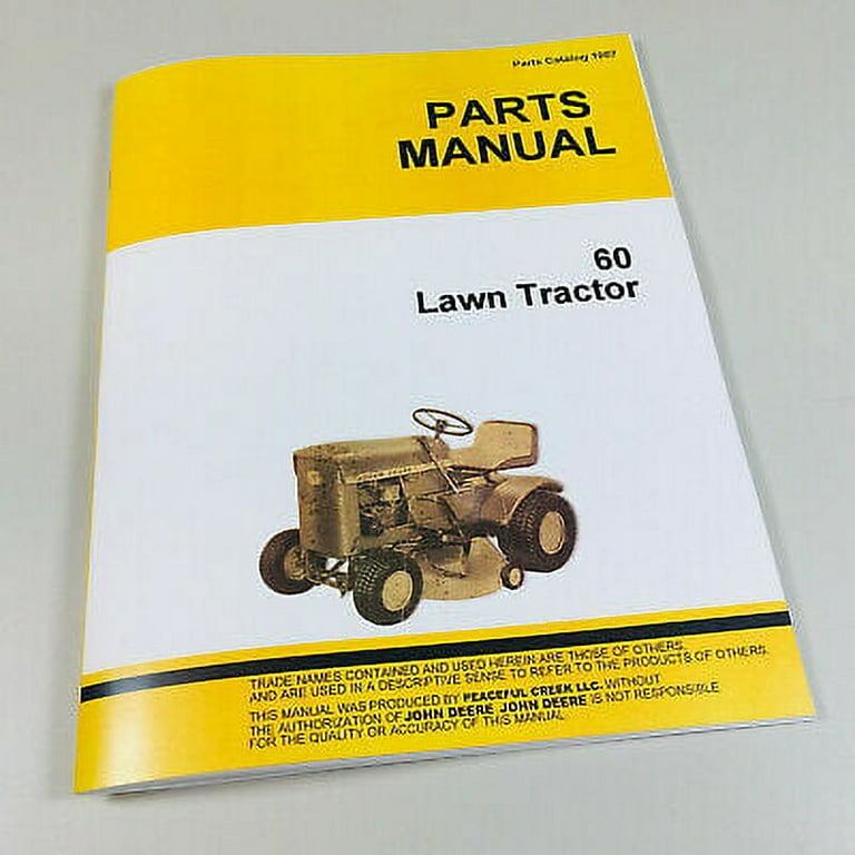 John deere 2024 lawn tractor manual