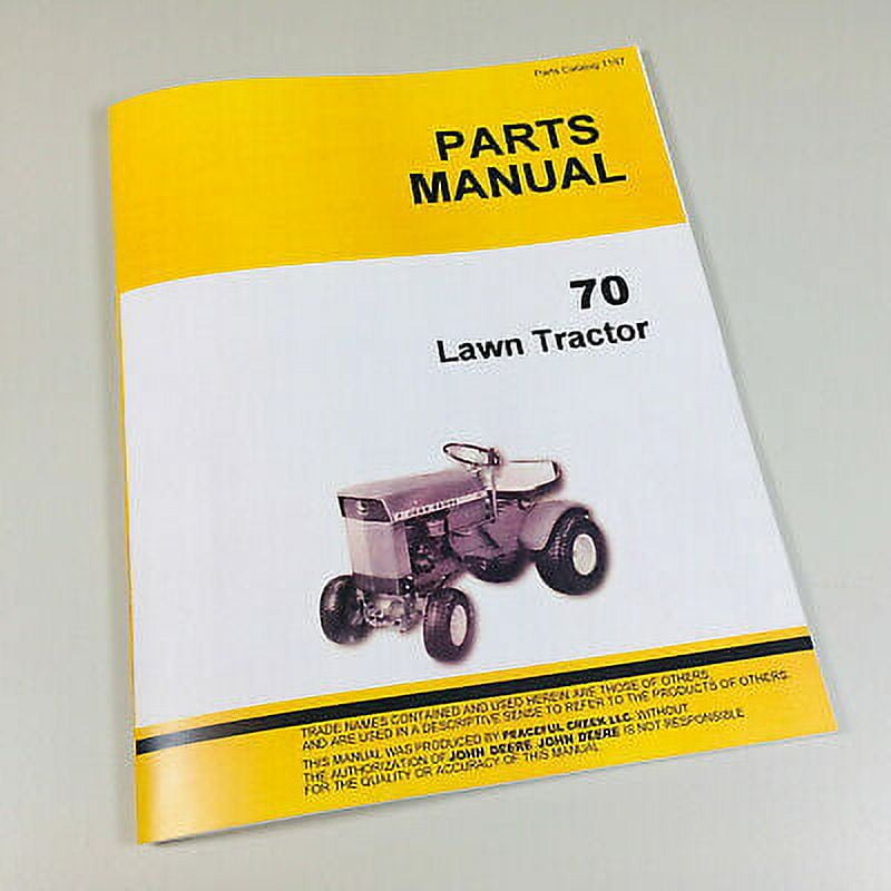 John deere riding mower manual deals