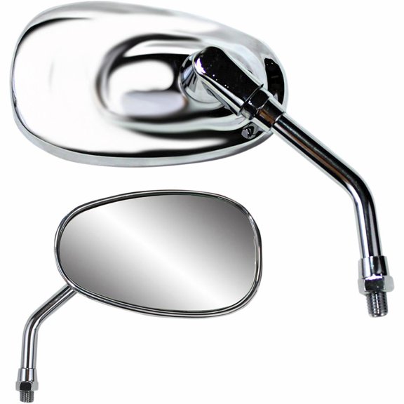 Parts Unlimited 0640-0948 Classic American-Style Mirror - fits Mini - YAM Reverse Thread