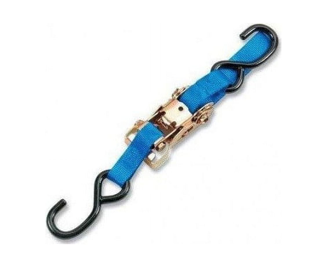 Parts Unlimited 1" Heavy-Duty Ratchet Blue Tie Downs (131023)