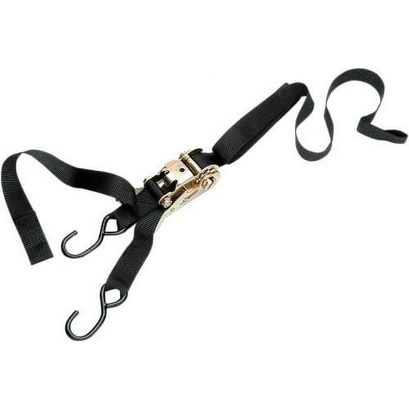 Parts Unlimited Heavy-Duty Ratchet Black Tie Downs w/Built-In Assist (3920-0074)