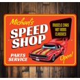 thumbnail image 1 of Parts and Service Speed Shop Novelty Sign, Metal Wall Decor - 10x14 inches, 1 of 4
