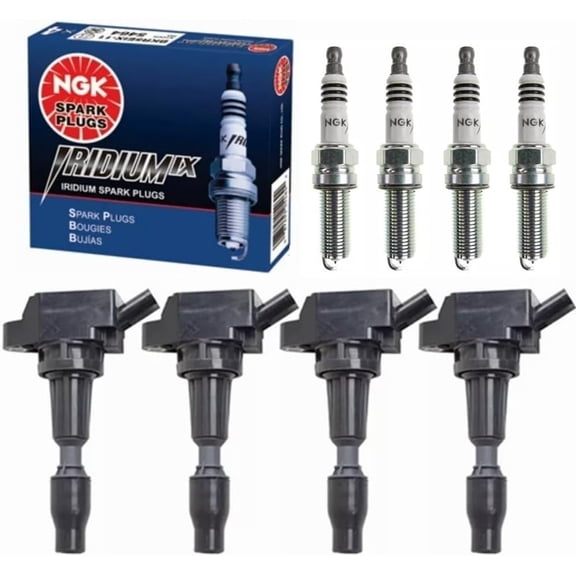 PartsDrive Ignition Coil OEM & NGK Iridium IX Spark Plug Replacement For Hyundai Santa Fe Sport Tucson Sonata Kia Sportage Optima Sorento 2.0 2.4 L4 2015 2016 2017 2018 2019 2020 15 16 17 18 19 20