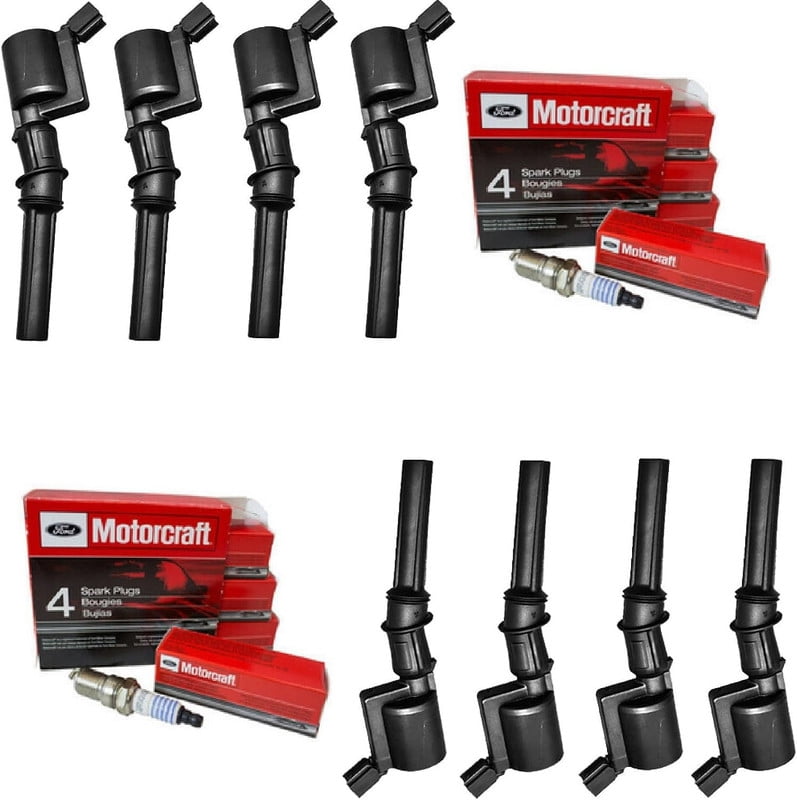 PartsDrive OEM Ignition Coil Pack & Motorcraft Platinum Spark Plug Replacement For Ford F-150 F150 97 98 99 00 01 02 03 04 05 06 07 08 09 10 11 12 13 14 15 16 17 18 19 4.6 5.4 V8 DG508 FD503 SP479