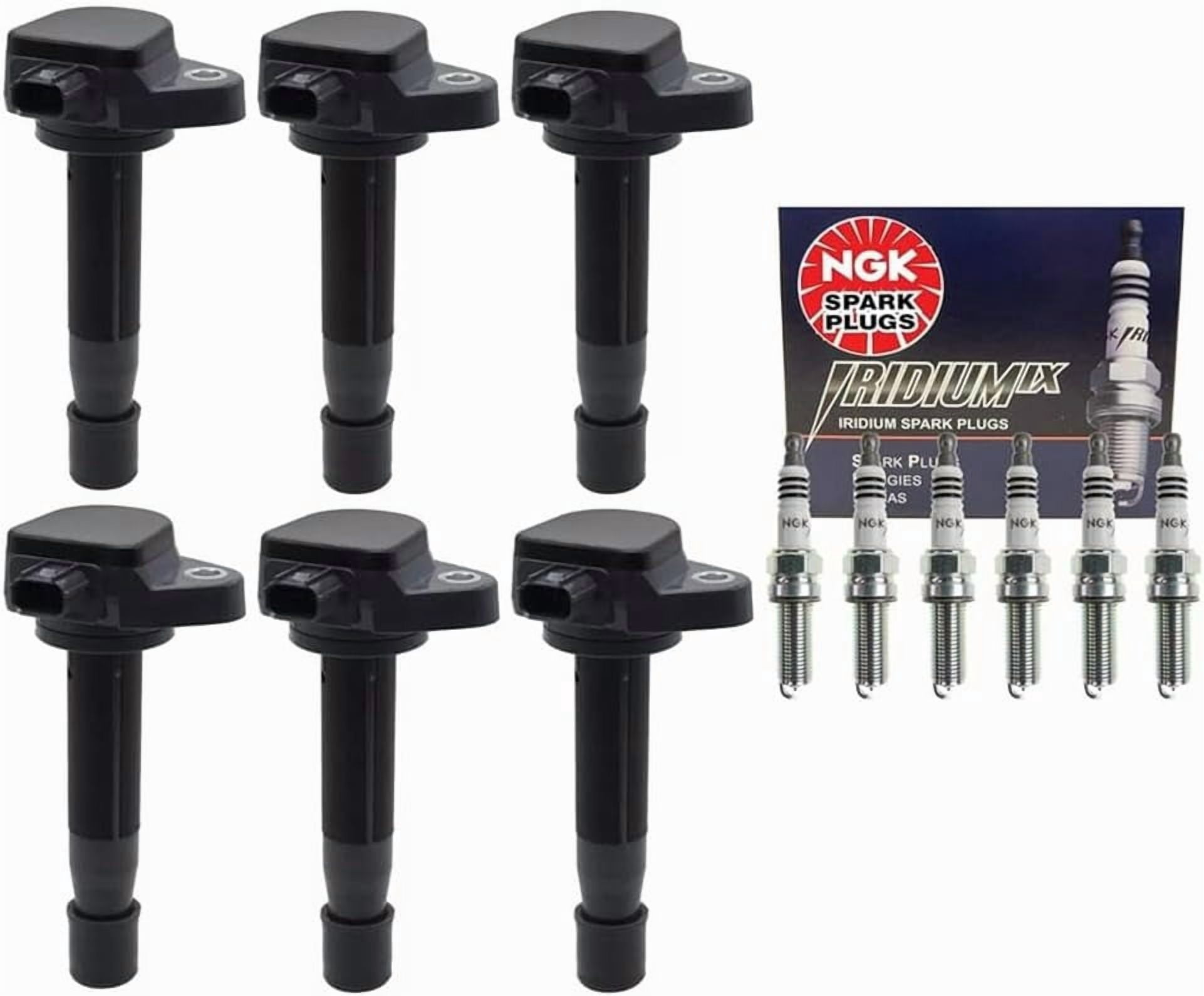 PartsDrive OEM Ignition Coil Pack & NGK Iridium IX Spark Plug Replacement For Honda Accord Odyssey Crosstour Acura RL TL TSX 3.5 V6 2008 2009 2010 2011 2012 2013 2014 2015 2016 2017 Set of 6