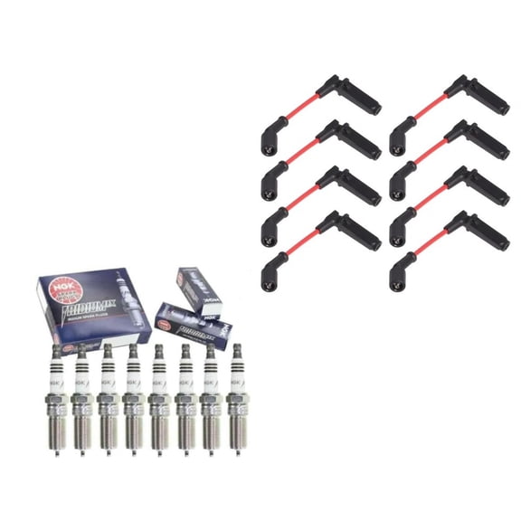 PartsDrive OEM Wire Set & 8 NGK Iridium IX Spark Plug Compatible with LS1 LS2 LS3 LS6 LS Chevy Chevrolet Silverado Tahoe Suburban GMC Sierra Cadillac 5.3 4.8 5.3 6.0 6.2 V8 9748UU 9748HH 9748RR