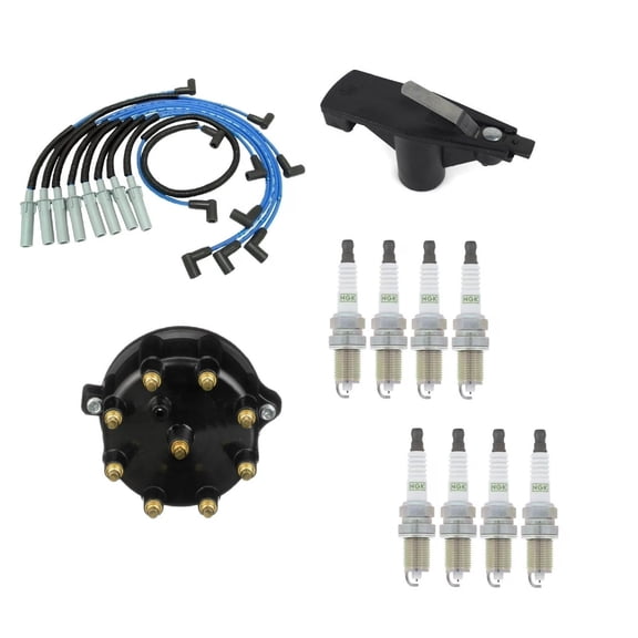 PartsDrive Tune Up Kit + Wire Set + NGK Spark Plug + Blue Streak Distributor Cap Rotor Replacement For Dodge Dakota Durango Ram 1500 2500 3500 1997 1998 1999 2000 2001 2002 2003 5.9 5.2 5.9L 5.2L V8