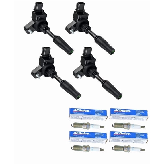 Pack of 4 PartsDrive Ignition Coil OEM & ACDelco Iridium Spark Plug GM For 13-15 Chevy Malibu 2.5L L4