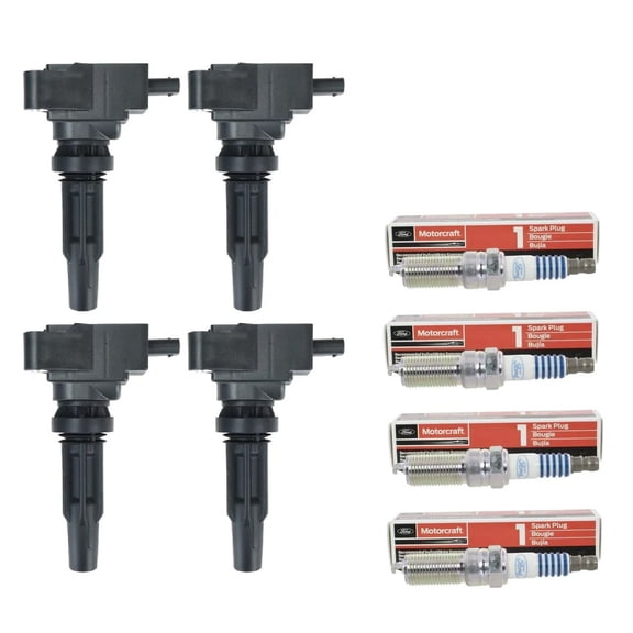 Pack of 4 PartsDrive Ignition Coil & Motorcraft Spark Plug OEM For 2020-2023 Ford Explorer 2.3L L4 MOTORCRAFT
