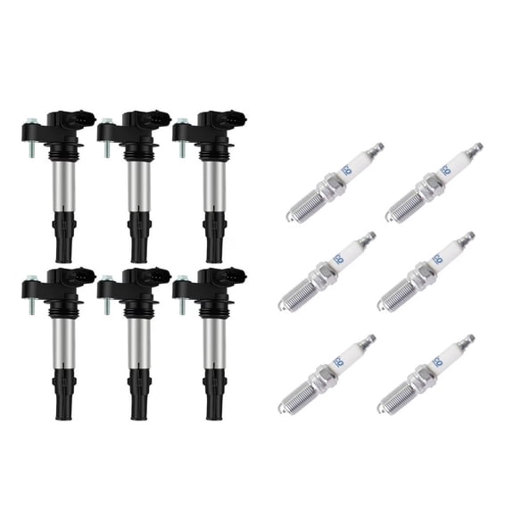 Pack of 6 PartsDrive Ignition Coil & OEM ACDelco Spark Plug GM For 2009 Buick Enclave 3.6L V6