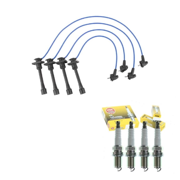 PartsDrive TuneUp Kit Replacement For For 93-97 TOYOTA COROLLA 8MM SPARK PLUG WIRES NGK G POWER PLUGS COMBO BLUE