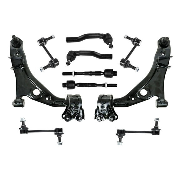 PartsW - 10 Pc Front & Rear Sway Bar End Links, Inner & Outer Tie Rod Ends, Lower Control Arms, Suspension Kit for Ford Edge, Lincoln MKX