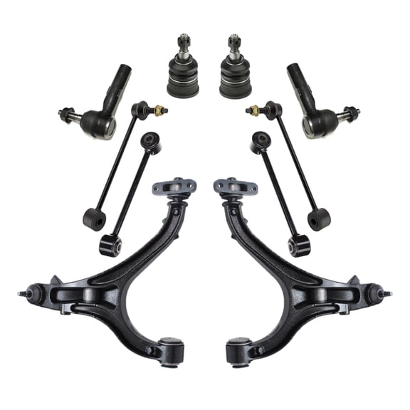 PartsW - 10 Pc Front & Rear Sway Bar End Links, Lower Control Arms, Steering Tie Rod Ends Outer, Upper Ball Joints, Suspension Kit for Jeep Commander, Jeep Grand Cherokee
