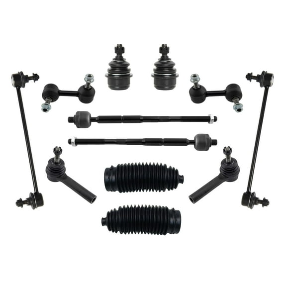 PartsW - 12 Pc Front & Rear Sway Bar End Links, Lower Ball Joints, Outer & Inner Tie Rod Ends with Bellow Boots, Suspension Kit for Chrysler 200, Chrysler Sebring, Dodge Avenger