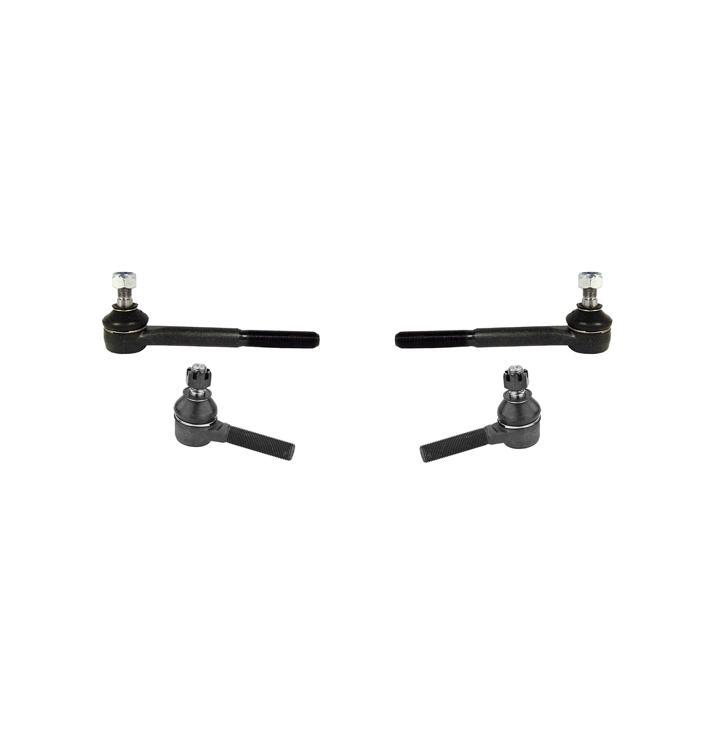 PartsW - 4 Pc Front Inner & Outer Tie Rod Ends Steering Kit Compatible with RWD Models