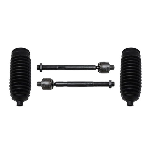 PartsW - 4 Pc Front Inner Tie Rod Ends + Steering Gear Bellows RH LH Side Kit for Hyundai Elantra GT 2016-2017 Hyundai Veloster 2015-2017 / EV800886