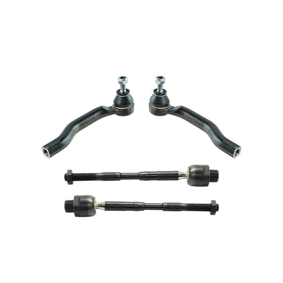 PartsW - 4 Pc Front Left Right Outer & Inner Tie Rod Ends, Steering Kit
