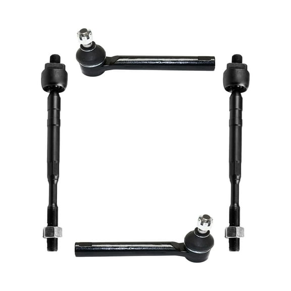 PartsW - 4 Pc Front Left and Right Steering Kit Outer & Inner Tie Rod Ends Fits Nissan Murano 2003-2004//