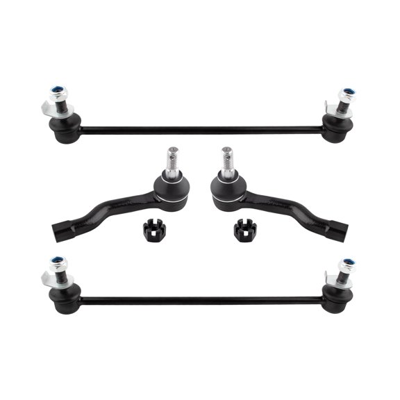 PartsW - 4 Pc Front Outer Tie Rod Ends + Sway Bar End Links, Suspension Kit for INFINITI FX35 2003-2008 / INFINITI FX45 2003-2008
