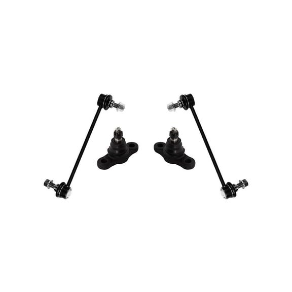 PartsW - 4 Pc Front Stabilizer Sway Bar Links + Lower Ball Joints, Driver & Passenger Suspension Kit
