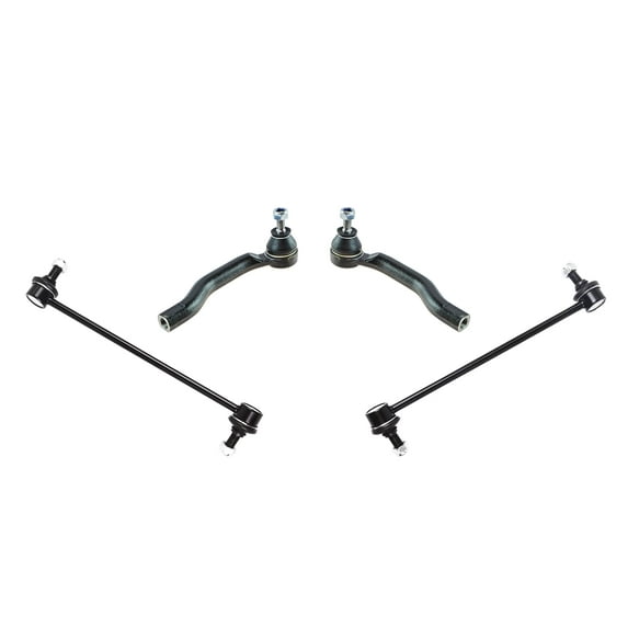 PartsW - 4 Pc Front Suspension Kit Stabilizer Sway Bar Links + Outer Tie Rod Ends