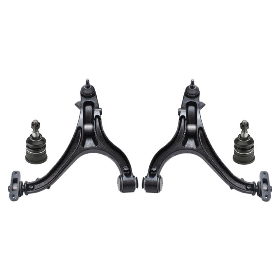PartsW - 4 Pc Lower Control Arms + Upper Ball Joints, Front Suspension Kit for Jeep Commander, Jeep Grand Cherokee