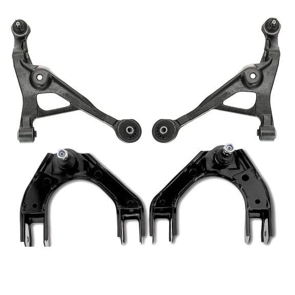 PartsW - 4 Pc Upper & Lower Control Arms and Ball Joints, Front Suspension Kit for Chrysler Sebring, Chrysler Cirrus, Dodge Stratus, Plymouth Breeze