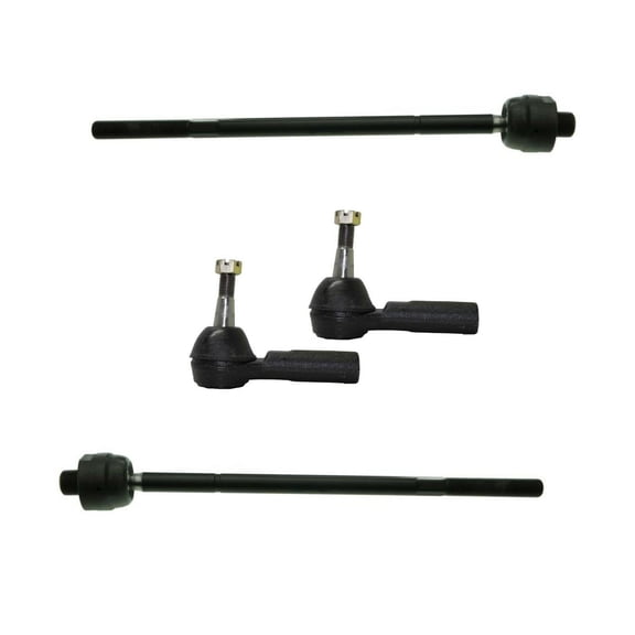 PartsW 4 Pcs Front Inner & Outer Tie Rod Ends Driver & Passenger Sides