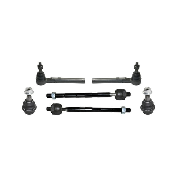 PartsW - 6 Pc Front Inner & Outer Tie Rod Ends, Lower Ball Joints, Suspension Kit for Hummer H3, Hummer H3T