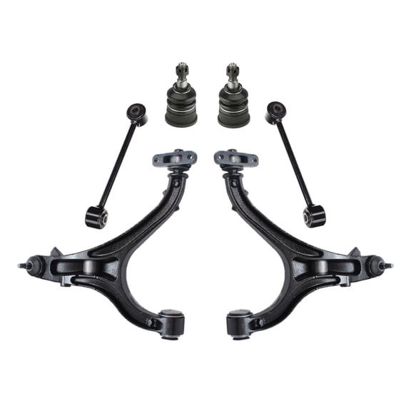 PartsW - 6 Pc Front Lower Control Arms, Upper Ball Joints, Sway Bar End Links, Suspension Kit for Jeep Commander/Jeep Grand Cherokee