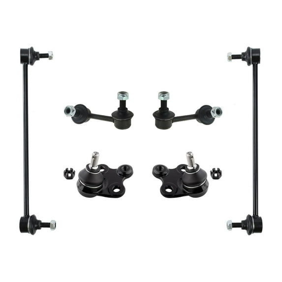 PartsW - 6 Pc Front & Rear Suspension Kit Sway Bar End Links + Lower B Joints Fits Acura ILX 2013-2015/Honda Civic 2012-2013/Honda Civic 2014-2015 (1.5L / 1.8L) L4