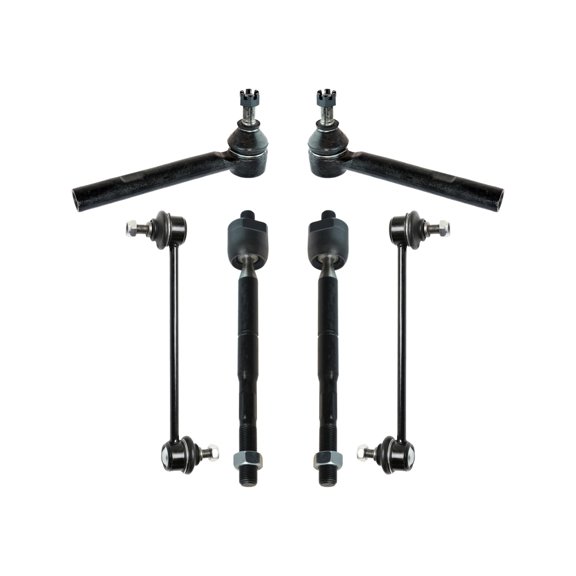PartsW - 6 Pc Front Stabilizer Sway Bar Links + Inner & Outer Tie Rod Ends, Suspension Kit for Lexus RX330, RX350, Toyota Highlander