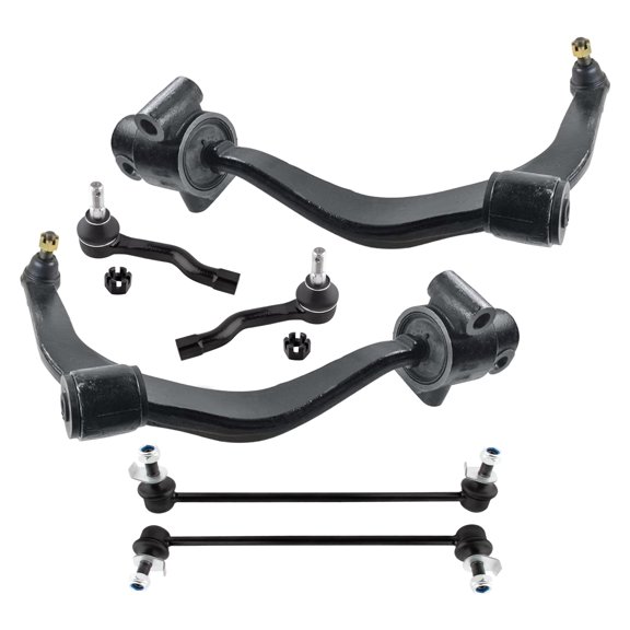 PartsW - 6 Pc Front Suspension Kit Lower Control Arms with Ball Joints, Outer Tie Rod Ends, Stabilizer Sway Bar Links for INFINITI FX35 2003-2008 INFINITI FX45 2003-2008